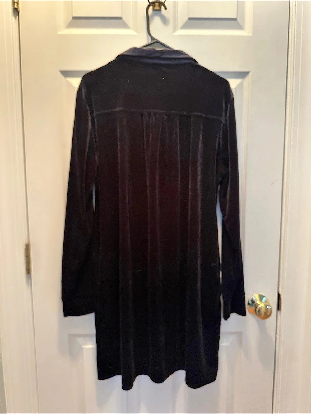 Black Velvet-Look Mini Dress Like New - Picture 2 of 2